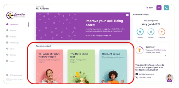 Personalized Benefits